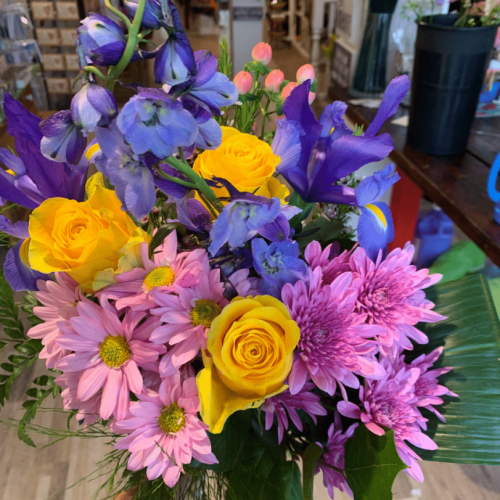 Large Bright Hand-Tied Mixed Seasonal Bouquet